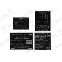 PLAQUES IDENTIFICATION AUTOMITRAILLEUSE M8/M20 (JEU DE 4)