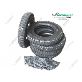 PNEUMATIQUES+CHAMBRES 600X16 SPEED (JEU DE 5) PROMO