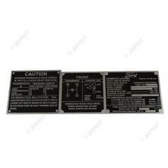 DATA PLATES FORD ZINC (SET OF 3)