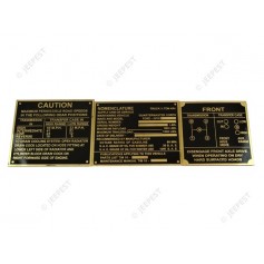 DATA PLATES EARLY FORD BRASS (SET OF 3)