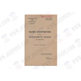 MAINTENANCE MANUAL DODGE 4X4/6X6 FRENCH ARMY