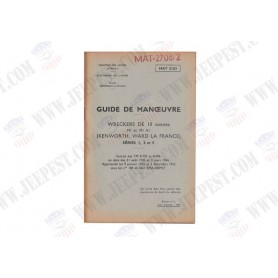 BOOKLET MANEUVERS WRECKERS WARD LA FRANCE
