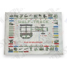 POSTER PLAN GRAISSAGE HALF TRACK ARMEE FRANCAISE