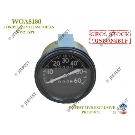 SPEEDOMETER MILES EARLY USA REPLICA