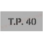 STENCIL "TP 40" STICKER