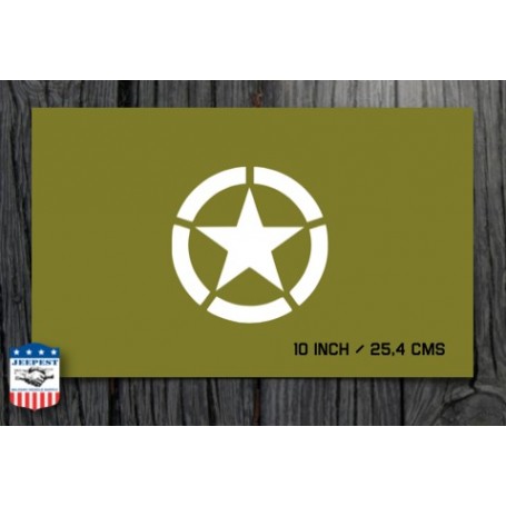 STAR 10 INCH WITH RING STENCIL STICKER
