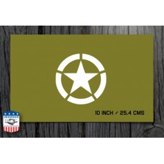 STAR 10 INCH WITH RING STENCIL STICKER