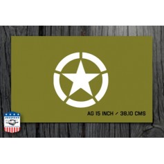 STAR 15 INCH WITH RING STENCIL STICKER