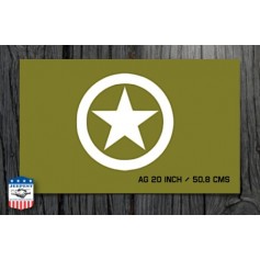 STAR 20 INCH WITH RING STENCIL STICKER