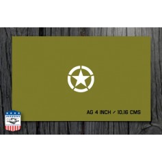 STAR 4 INCH WITH RING STENCIL STICKER