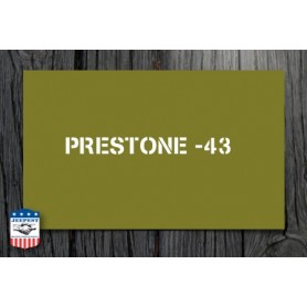 STENCIL "PRESTONE 43" STICKER