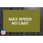 POCHOIR "MAX SPEED 40 MPH" MASQUE AUTOCOLLANT