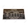PLATE DATA CAUTION 6X6