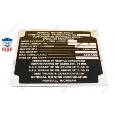 PLAQUE IDENTIFICATION NOMENCLATURE GMC