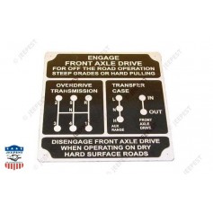 DATA PLATE TRANSMISSION GMC