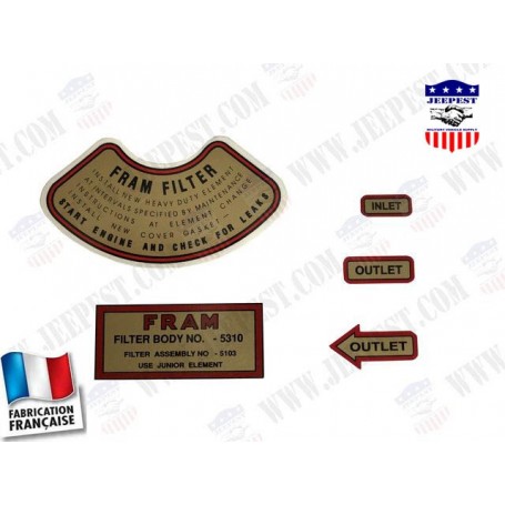STICKER FRAM OIL FILTER (SET OF 5)
