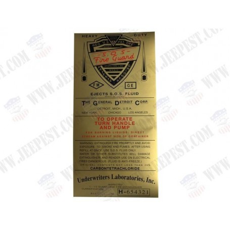 STICKER FIRE EXTINGUSHER FIRE GUARD TYPE