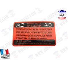 STICKER AC AIR FILTER "PANCAKE"