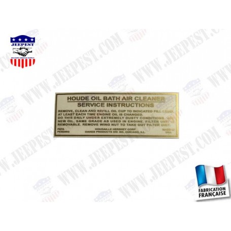 STICKER OAKES AIR FILTER EARLY
