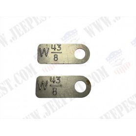 PLATE RATIO 43-8 FRONT&REAR AXLE JEEP M38 (SET OF 2)