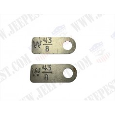 PLATE RATIO 43-8 FRONT&REAR AXLE JEEP M38 (SET OF 2)