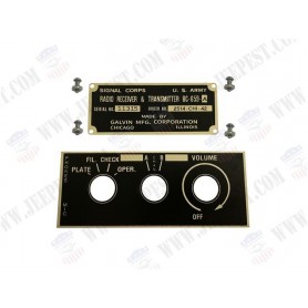 PLAQUE POSTE RADIO BC-659-A EARLY (JEU DE 2)